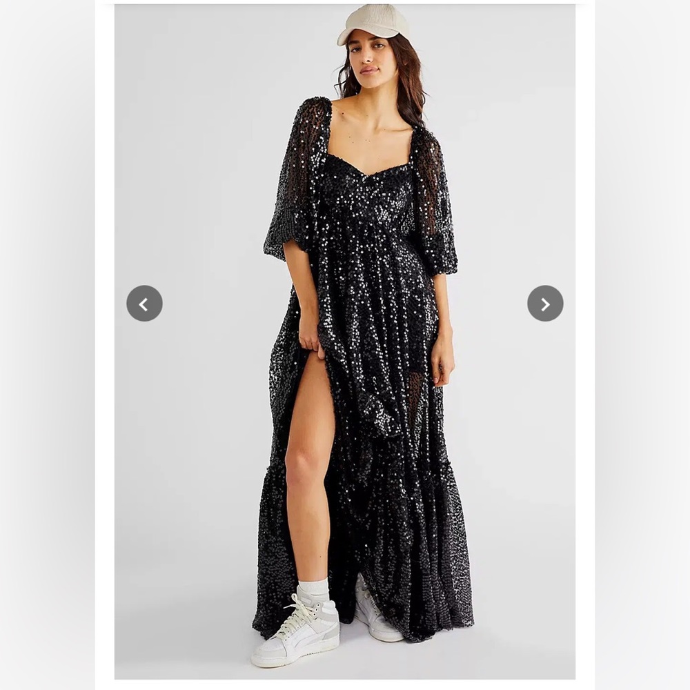 Selkie black “Princess “sequin dress size 10